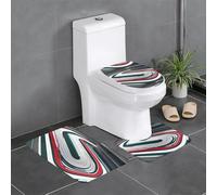 WHJSHOP Ensemble de tapis de sol 3 pièces imprimé circuit de course absorbant l'eau et antidérapant pour salle de bain, toilettes et cuisines