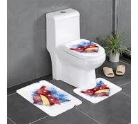 WHJSHOP Ensemble de tapis de sol 3 pièces The Star-Spangled Banner imprimé absorbant l'eau et antidérapant pour salle de bain, toilettes et cuisines
