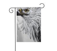 WHJSHOP Esquisse un aigle imprime des drapeaux de jardin 30,5 x 45,7 cm pour décoration de cour avec une largeur de poteau de 3 cm (drapeau uniquement, mât non inclus)