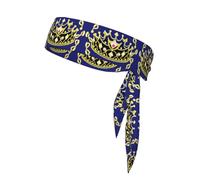 WHJSHOP Foulard de sport à motif diadème fantaisie, bandeau décontracté, élastique, absorbant la transpiration, réglable, antidérapant
