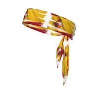 WHJSHOP Foulard de sport double face imprimé drapeau de l'Espagne Séchage rapide Léger Respirant et réglable