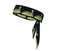 WHJSHOP Foulard de sport imprimé ciel étoilé pour réveillon de Noël, absorbant la transpiration et respirant, bandeau de mouvement, foulard double face