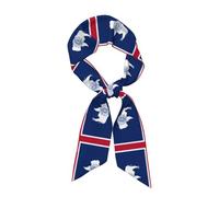 WHJSHOP Foulard tendance pour femme avec drapeau de l'État du Wyoming imprimé en satin chic cravate foulard pour cheveux bracelet