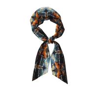 WHJSHOP Foulard tendance pour femme en satin imprimé avec inscription « Take a trip in the car »