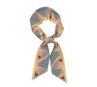 WHJSHOP Foulard tendance pour femme The House Under the Rainbow imprimé satin foulard chic cravate foulard cheveux bracelet
