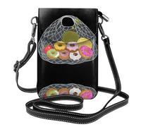 WHJSHOP Fruits et beignets dans un sac en filet, petit sac à bandoulière en cuir pour femme, imperméable et durable