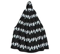 WHJSHOP Ghosts Floating In The Air Picture Halloween Cape à capuche pour homme et femme Vêtements Manteau Jeu de rôle