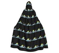 WHJSHOP Grapes In The Waves Picture Halloween Cape à capuche pour homme et femme Vêtements Manteau Jeu de rôle