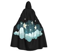 WHJSHOP Hide and Seek Cape à capuche pour adulte Motif étoiles Halloween sans fermeture éclair, confortable et durable pour les jeux de rôle