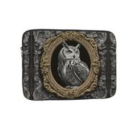 WHJSHOP Housse de protection portable antichoc pour ordinateur portable - Motif hibou dans un cadre - Pour homme et femme - Pour voyages d'affaires et utilisation quotidienne au bureau