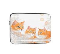 WHJSHOP Housse pour ordinateur portable avec image de chats orange - Housse résistante aux chocs pour ordinateur portable pour homme et femme, voyage d'affaires, école et bureau pour un usage