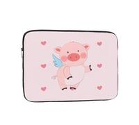 WHJSHOP Housse pour ordinateur portable avec image de cochon volant de dessin animé - Housse résistante aux chocs pour ordinateur portable pour homme et femme - Pour voyage d'affaires, école et bureau