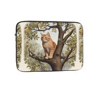 WHJSHOP Housse pour ordinateur portable motif chat dans la cime des arbres - Housse résistante aux chocs pour ordinateur portable pour homme et femme, voyage d'affaires, école et bureau