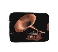 WHJSHOP Housse pour ordinateur portable vintage à motif gramophone cuivré - Housse résistante aux chocs pour ordinateur portable pour homme et femme pour les voyages d'affaires, l'école et le bureau