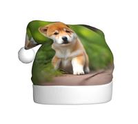 WHJSHOP Joli chapeau de Noël imprimé chien Shiba Inu pour adulte, ce qui en fait un cadeau amusant et durable pour homme et femme