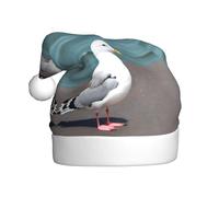 WHJSHOP Joli chapeau de Noël imprimé mouette pour adulte, ce qui en fait un cadeau amusant et durable pour homme et femme