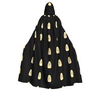 WHJSHOP Jolie cape à capuche pour adulte avec motif de beurre de dessin animé, sans fermeture éclair, confortable et durable pour les jeux de rôle