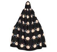 WHJSHOP Jolie cape à capuche pour adulte avec motif popcorn pour Halloween assurant un entretien facile et une utilisation durable