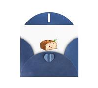 WHJSHOP Jolie carte de vœux imprimée pain aux cerises - Papier nacré de qualité supérieure, effet perlé double face, enveloppe en papier perlé avec boucle d'amour