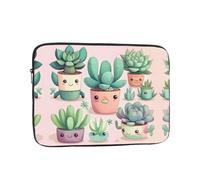 WHJSHOP Jolie housse pour ordinateur portable avec image de plantes succulentes - Housse résistante aux chocs pour ordinateur portable pour homme et femme, voyage d'affaires, école et bureau pour une