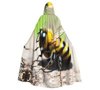 WHJSHOP Jolie petite abeille image Halloween adulte cape à capuche vêtements homme et femme manteau manteau jeu de rôle
