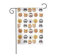 WHJSHOP Jolis drapeaux de jardin à motif de boutons de dessin animé 30,5 x 45,7 cm pour décoration de cour avec une largeur de poteau de 3 cm (drapeau uniquement, mât non inclus)