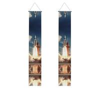 WHJSHOP Kennedy Space Center - Bannière de porche de remise de diplôme - Robuste, durable, lavable et réutilisable - Décoration de remise de diplôme pour fêtes, cérémonies, portes d'entrée