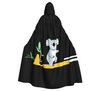 WHJSHOP Koala Crossing the Road Prints Cape à capuche pour adulte sans fermeture éclair, confortable et durable pour les jeux de rôle