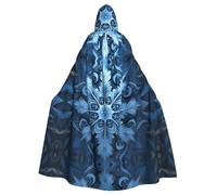 WHJSHOP La cape à capuche bleue pour adulte avec motif flocon de neige est une cape super grande, confortable et durable