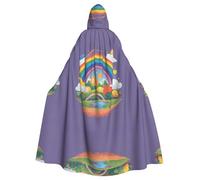 WHJSHOP La cape à capuche pour adulte avec motif arc-en-ciel est une cape super grande, confortable et durable