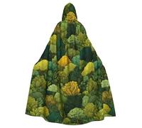 WHJSHOP La cape à capuche pour adulte avec motif d'illustration de forêt tropicale est une cape super grande, confortable et durable