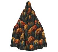 WHJSHOP La cape à capuche pour adulte avec motif forêt d'automne est une cape super grande, confortable et durable