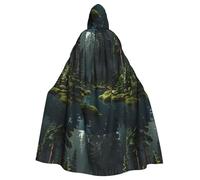 WHJSHOP La cape à capuche pour adulte avec motif forêt dense est une cape super grande, confortable et durable