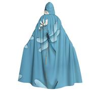 WHJSHOP La cape à capuche pour adulte avec motif libellule bleue est une cape super grande, confortable et durable