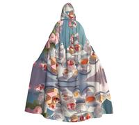 WHJSHOP La cape à capuche pour adulte avec motif Sweet Afternoon Tea est une cape super grande, confortable et durable