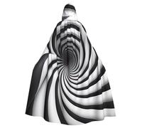 WHJSHOP La cape à capuche pour adulte en spirale illusion d'optique gif est une cape super grande, confortable et durable