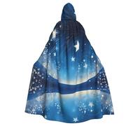 WHJSHOP La cape à capuche pour adulte motif ciel étoilé bleu est une cape super grande, confortable et durable