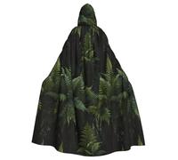 WHJSHOP La cape à capuche pour adulte motif forêt fougère est une cape super grande, confortable et durable