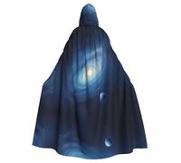 WHJSHOP La cape à capuche pour adulte motif galaxie bleue est une cape super grande, confortable et durable