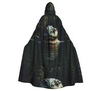 WHJSHOP La cape à capuche pour adulte motif monstre du lac est une cape super grande, confortable et durable