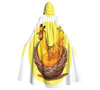 WHJSHOP La cape à capuche pour adulte motif nid d'oiseau doré est une cape super grande, confortable et durable