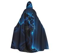 WHJSHOP La cape à capuche pour adulte motif panthère aux yeux bleus est une cape super grande, confortable et durable