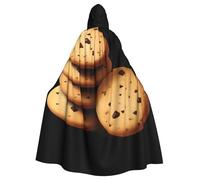 WHJSHOP La cape à capuche pour adulte motif pile de cookies est une cape super grande, confortable et durable