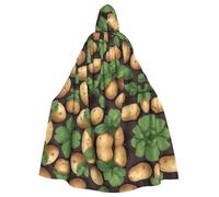 WHJSHOP La cape à capuche pour adulte motif pommes de terre de jardin est une cape super grande, confortable et durable