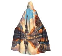 WHJSHOP La cape à capuche pour adulte Motif Tour Eiffel de Paris est une cape super grande, confortable et durable