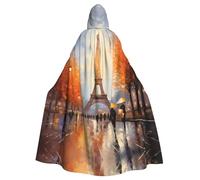 WHJSHOP La cape à capuche pour adulte Motif Tour Eiffel Paris est une cape super grande, confortable et durable