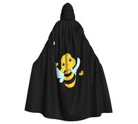 WHJSHOP Little Bee blowing the trompet Prints Cape à capuche pour adulte sans fermeture éclair, confortable et durable pour les jeux de rôle