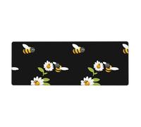 WHJSHOP Little Bees in the Flowers Tapis de souris extra large 30,5 x 80 cm pour ordinateurs de bureau, ordinateurs portables, ordinateurs personnels