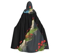 WHJSHOP Little Red Flowers On The Falaise Picture Cape à capuche pour adulte pour homme et femme