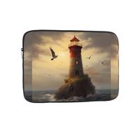 WHJSHOP Little Sparrow Flying to The Lighthouse Housse pour ordinateur portable - Housse résistante aux chocs pour ordinateur portable pour homme et femme, voyage d'affaires, école et bureau